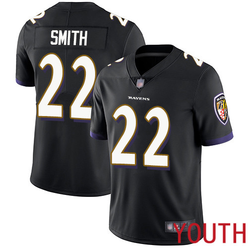 Baltimore Ravens Limited Black Youth Jimmy Smith Alternate Jersey NFL Football #22 Vapor Untouchable->baltimore ravens->NFL Jersey